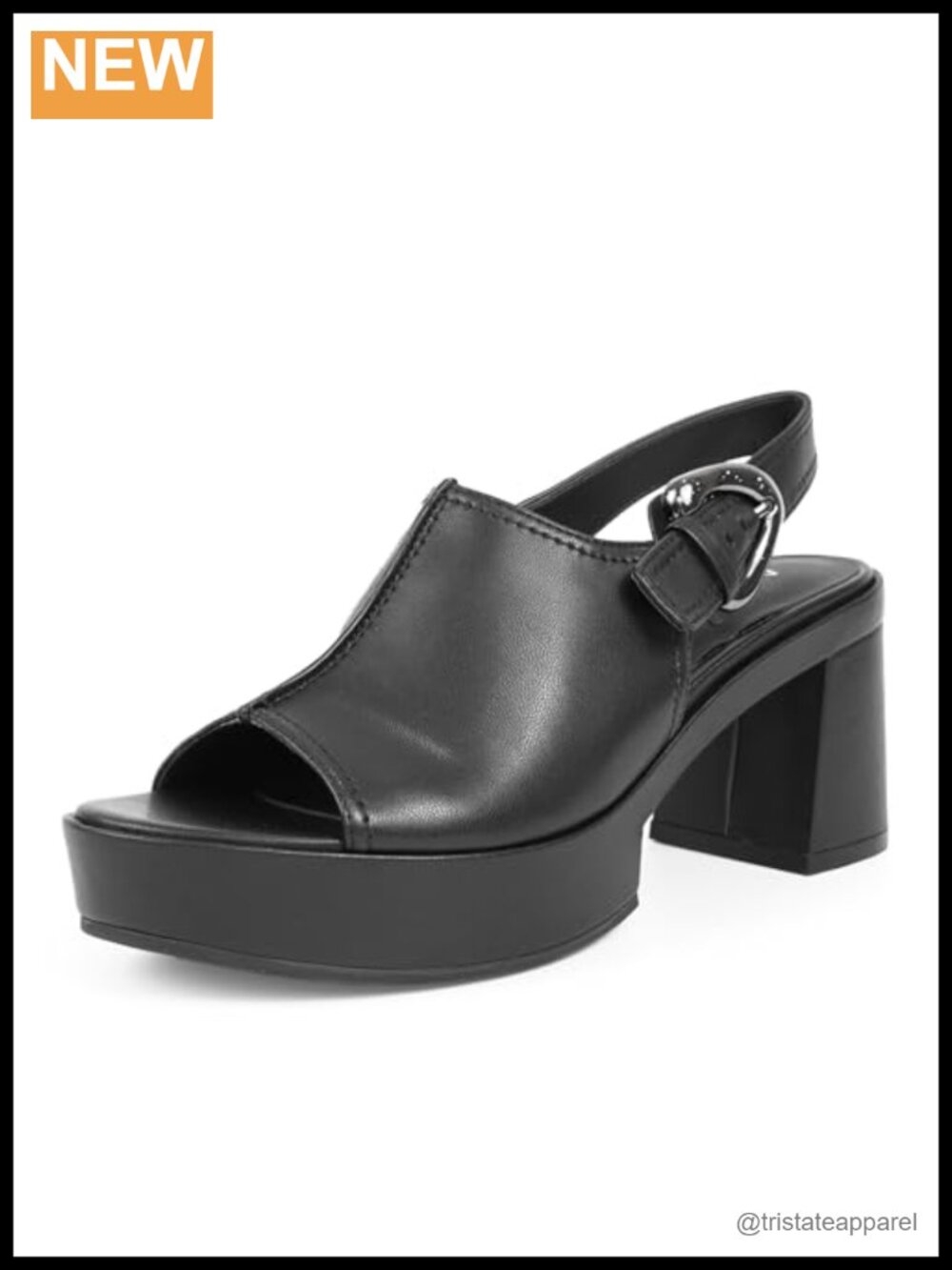 Faux Leather Platform Slingback Heeled Sandal Ortholite Comfort